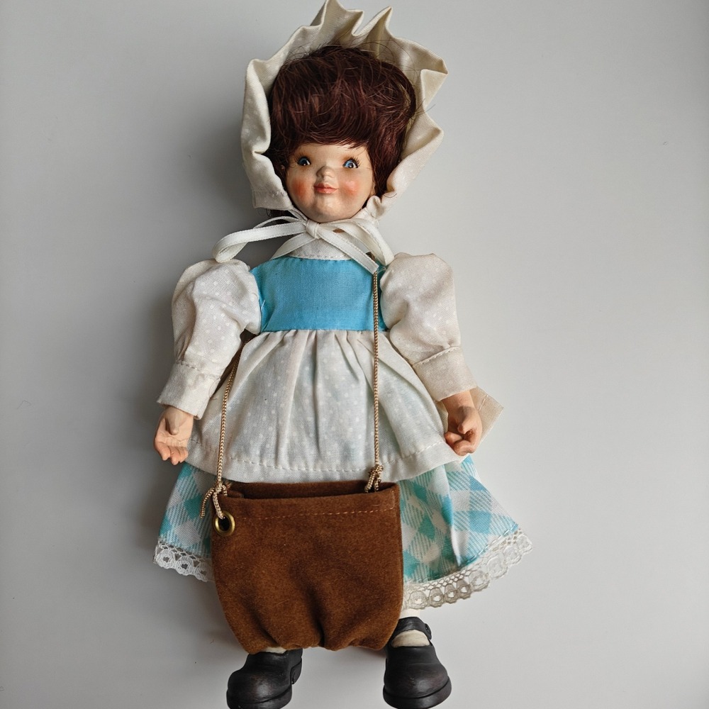 Vintage Anri Ferrandiz Wood Doll Hand Carved Limited Edition 131/1500 Italy 1990